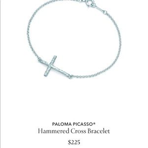 Tiffany Co Hammered Cross Bracelet 